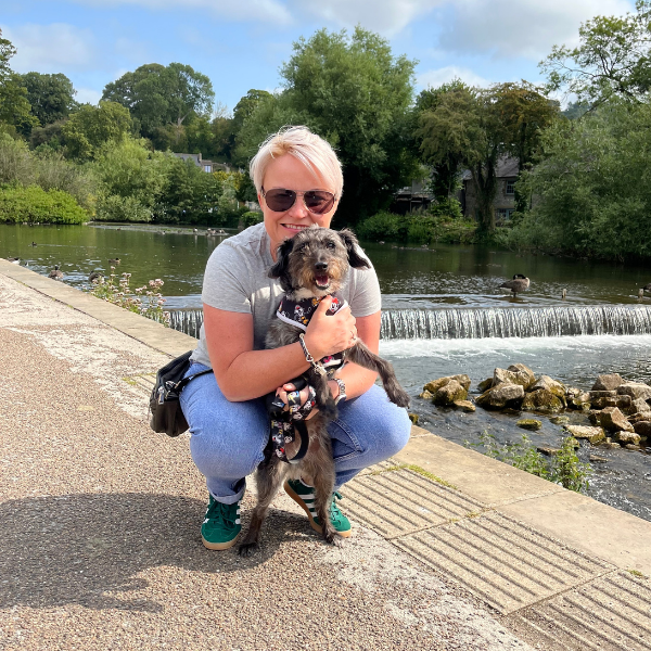 Dog groomer in Spennymoor with her dog Maggie